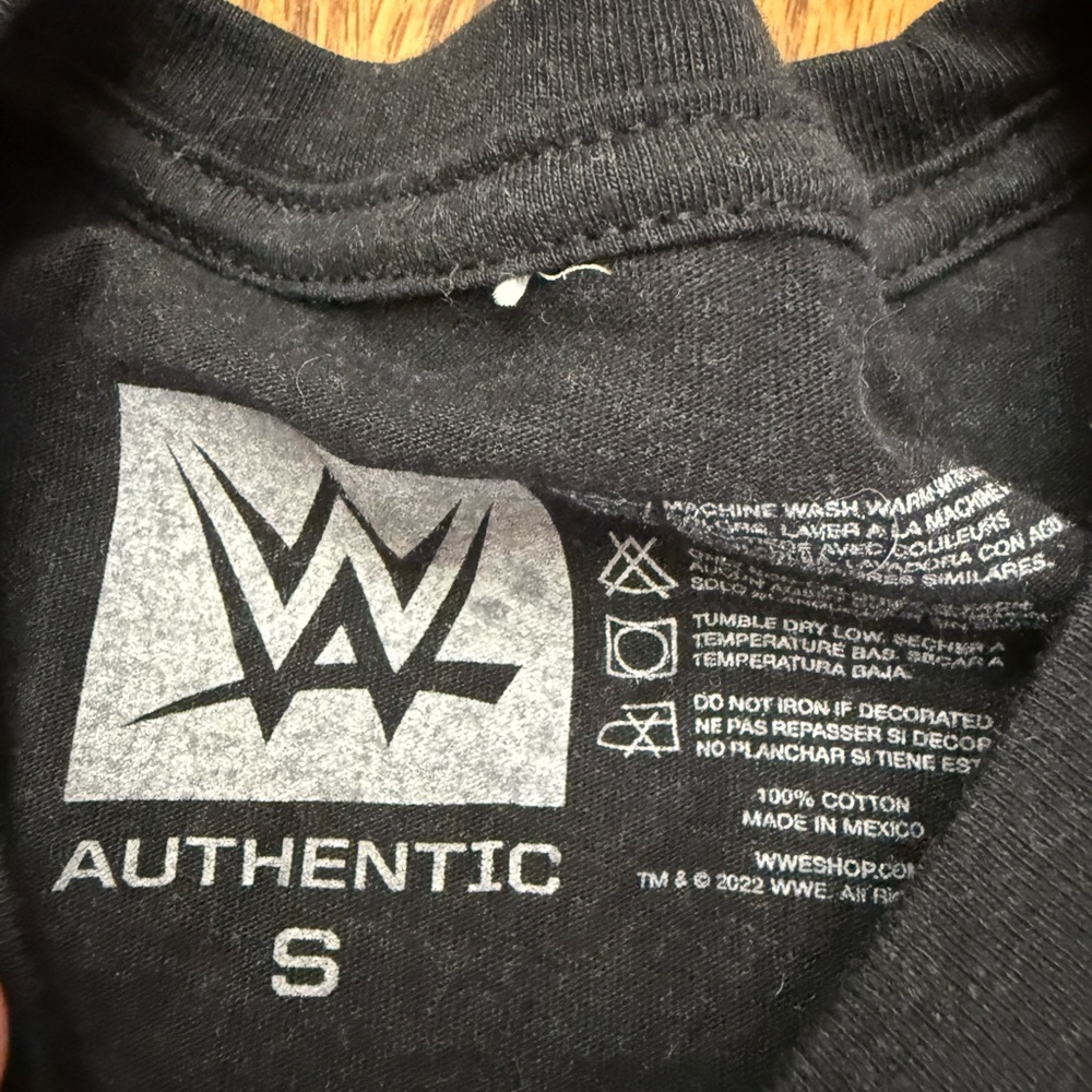 WWE Authentic Rock Black Tee - Picture 2 of 5